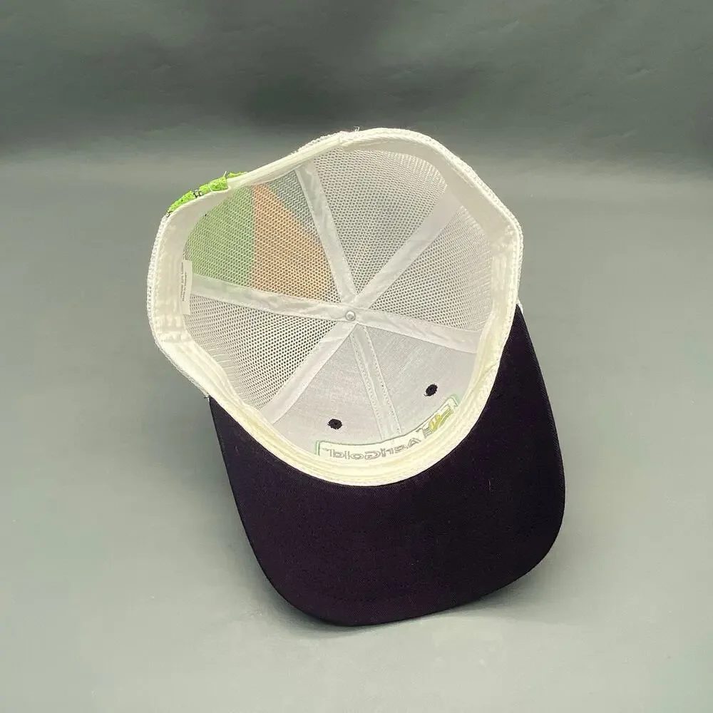 AgriGold Seed Hat Cap Vintage Style Mesh Trucker Snapback Purple White Farming